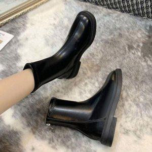 어텀 무드 유니크 스타일링 겨울용 보온 부츠화지퍼디테일 스타일감 여자삭스앵클 가을부츠10대 겨울방한워