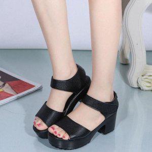 여성용플랫폼 착화감 품질감 높이보강 벨크로 쿠션감 오픈백슈즈 캐주얼 썸머시즌 풋웨어 여성끈 끈샌들