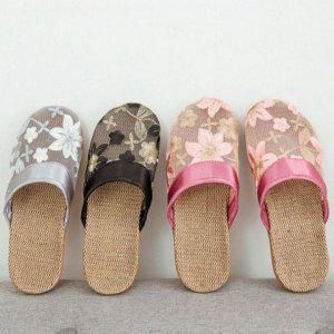 클래식 생활소음 통기성좋은 자수시스루 왕골슬리퍼 실내용신발 단체슬리퍼 펜션슬리퍼 완충력 단체스쿨