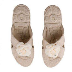 브랜드 플로럴패턴 경량성 샌들 실내용신발데일리 (아이보리)