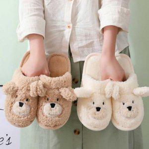 우먼 거실용층간소음 실내용신발 앞 막힌 이지슈즈 패션연출 여성용 안정감 스타일 천슬리퍼 앞막힌 오피스