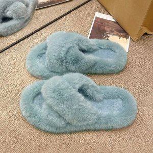 우먼 꼬임디자인 데일리웨어데일리캐주얼 실내용신발 퍼홈슬리퍼 베스트 A615