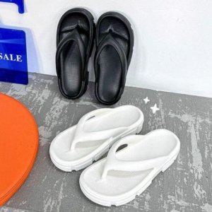 여성용 플랍쪼리 와플통굽 샌들 굽보강베스트 비치웨어