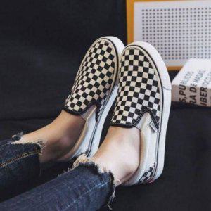 우먼 팬션 캐주얼화 스트릿슈즈 체크무늬 이지캐주얼패션슈즈 컴포트 캐주얼화 어글리디자인 슈즈류 부츠화