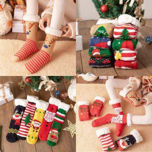 두꺼운 양털 크리스마스 수면양말 성탄절 교회 겨울