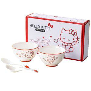산리오 헬로키티 도자기 그릇 국자 선물세트 1P 식기