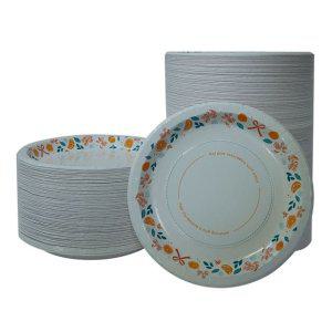 대형 종이접시 120매 파티용 식사 접시 일회용 테이블용 식기