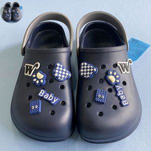 사무실슬리퍼 건강 실내건강실내화 여름샌들 키디 말랑 푹샌들 비치 슬리퍼 네이비 택1