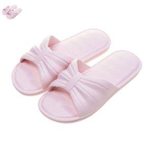 사무실슬리퍼 쪼리 여성 여름 건강 겨울 털 실내건강실내화 리본 슬리퍼 거실화 핑크