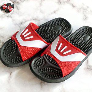 발편한슬리퍼 쿠션 남자 푹신한 거실 오피스 실내 편한 삼선 헬스 슬리퍼 레드 택1