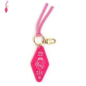 열쇠고리 스마트키케이스 자동차키홀더 가죽 자동차 아크릴 키링 구미래빗 핫핑크