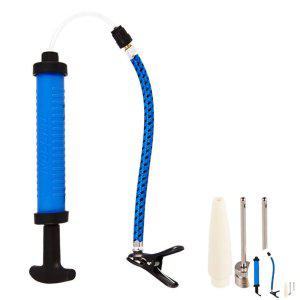 공기주입기 주입기 미니 캠핑에어펌프 축구공바람 농구공바람넣기 에어펌프 올인원 블루