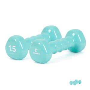 아령거치대 근력운동기구 아령 PVC 삼각 1.5kg 1개 네오민트 헬스용품 레이닝