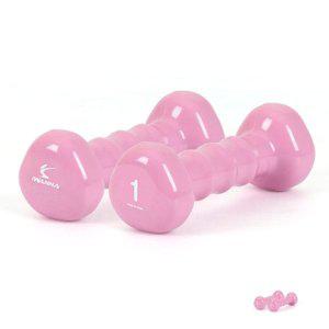 아령거치대 근력운동기구 아령 PVC 삼각 1kg 1개 스위트라일락 헬스용품 레이닝