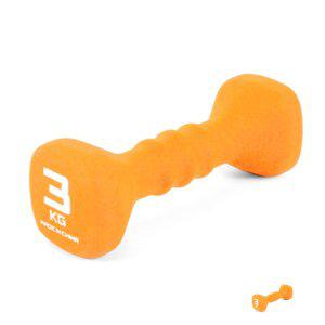 아령거치대 근력운동기구 아령 네오프렌 사각 3kg 1개 오렌지 헬스용품 홈트레이닝