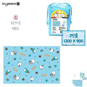 돗자리매트 감성 캠핑 대나무 피크닉용품 폭피크닉매트 봉주르비숑 블루