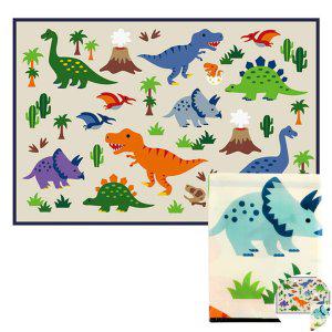 돗자리매트 감성 캠핑 대나무 피크닉용품 1인용 돗자리 휴대용 매트 다이노 사우르스