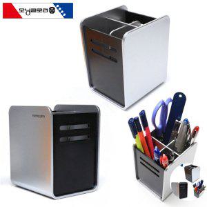 데스크연필꽂이 펜접시 수제 펜거치대 자석펜꽂이 사무용 학생용오피스 펜꽂이 블랙