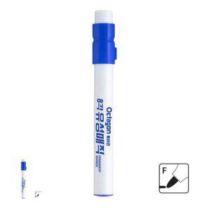 네임펜 사각 다용도 꾸미기 사이펜 두꺼운 옥타곤 8각 유성매직 가는둥근닙 12개입 파랑색