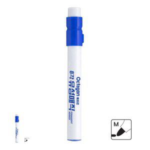 네임펜 사각 다용도 꾸미기 사이펜 두꺼운 옥타곤 8각 유성매직 굵은둥근닙 12개입 파랑색