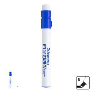 네임펜 사각 유용한마카 다용도 꾸미기 사이펜 옥타곤 8각 유성매직 사각닙 12개입 파랑색