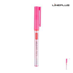 노랑형광펜 수업용 공부용 필기용 암기펜 노크식 파스텔 마일드핏 리퀴드 형광펜 12개입 핑크