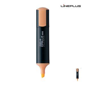 노랑형광펜 수업용 공부용 필기용 암기펜 노크식 파스텔 에밀 타원 형광펜 12개입 주황색