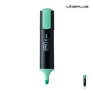 노랑형광펜 수업용 공부용 필기용 암기펜 노크식 파스텔 에밀 타원 형광펜 12개입 초록색