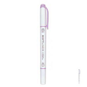 노랑형광펜 수업 공부 필기용 암기펜 형광펜 소프트라이너 바이올렛 12개입 문구 사무 학용품