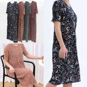 이쁘다요 플리츠 여름 냉장고 주름 꽃나염플리츠 원피스 꽃무늬