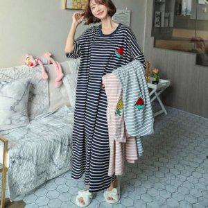 루즈핏잠옷 과일 패턴 오버핏 빅사이즈원피스 원