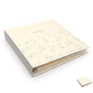 사진앨범 자유배치 북타입 사진보관 추억정리점착앨범 4R 접착 30매 플라워 패턴 포토 성장