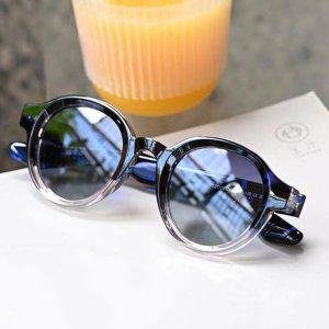 블루 남자선글라스 편광선글라스 틴트 동글이 뿔