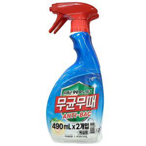 바닥타일 세면대 변기뚜껑 뒤 욕실용세정제 490ml 2입