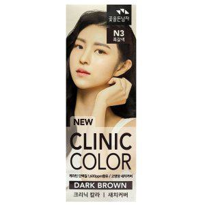 염색과 동시에 두피까지 함께 케어 헤어염색 흑갈색