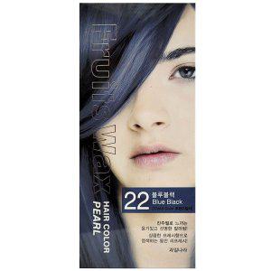 진주가루 과일추출물 빛나는 컬러 헤어염색 블루블랙
