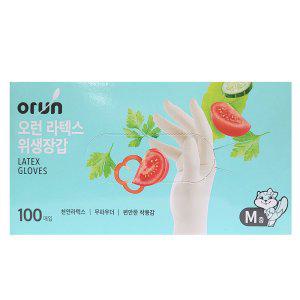 요리 반찬 조리 청소 포장 작업 라텍스 장갑 100입 M