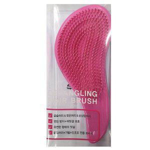 곱슬머리 가발 부드럽게 빗어주는 헤어브러쉬 핑크 대