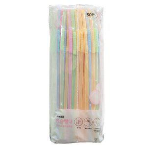 홈카페 파티 간식타임까지 롱자바라형 빨대 50입 10봉