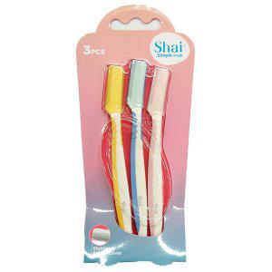 목 얼굴 잔털을 깔끔하게 면도 눈썹면도기 일자형 3입