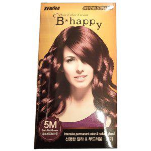 새치커버 멋내기용 간편한 염색약 5M 다크레드 브라운