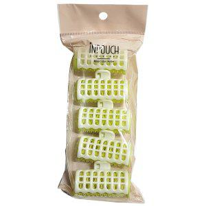 머리카락 흘러내림없이 고정 집게 헤어롤 5P 대 그린