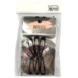 단정한 무광 블랙컬러 에폭 헤어 똑딱핀 블랙 6P 5봉