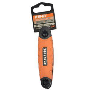 논슬림 고무 그립 핸들 접이식 8종 렌치 일체형구조