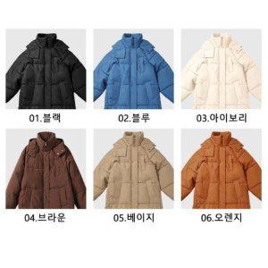 패션점퍼 무지패딩 하이넥점퍼 롱기장 점퍼 착용