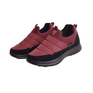 여성용 방한 퍼 슬립온 겨울운동화 중년여성 엄마신발