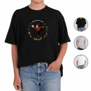 반팔티셔츠 발레하는 산타크로스 그림 다양한색상 전사이즈