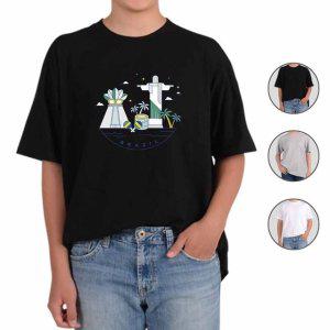 반팔티셔츠 브라질 축제 여행 그림 다양한색상 전사이즈