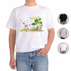 반팔티셔츠 선녀와나무꾼 만화 알파벳 ABC 그림 다양한색상 전사이즈