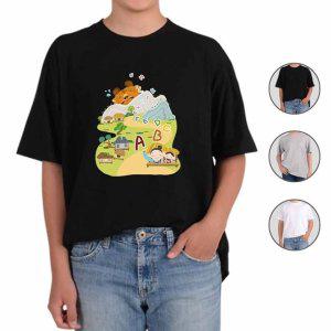 반팔티셔츠 호랑이와곶감 동화 만화 알파벳 그림 다양한색상 전사이즈